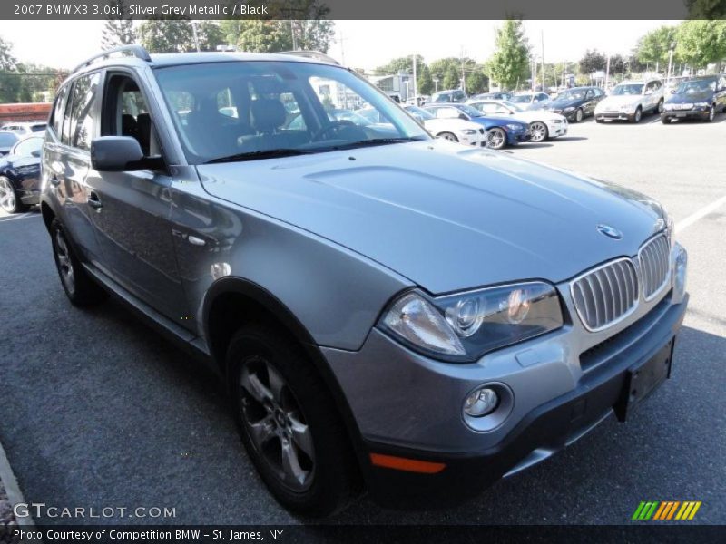 Silver Grey Metallic / Black 2007 BMW X3 3.0si