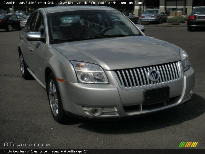 Silver Birch Metallic / Charcoal Black/Medium Light Stone 2008 Mercury Sable Premier Sedan