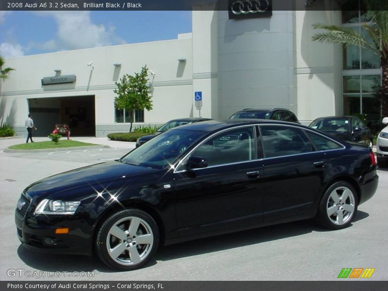 Brilliant Black / Black 2008 Audi A6 3.2 Sedan