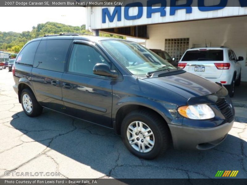 Modern Blue Pearl / Medium Slate Gray 2007 Dodge Caravan SE