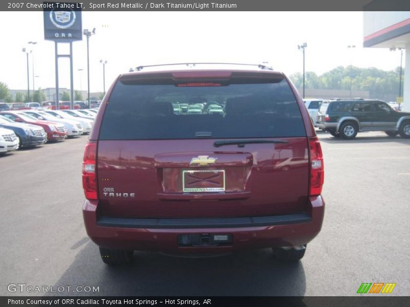 Sport Red Metallic / Dark Titanium/Light Titanium 2007 Chevrolet Tahoe LT