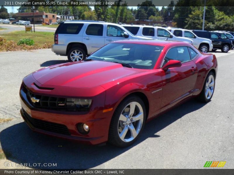 Red Jewel Metallic / Beige 2011 Chevrolet Camaro SS/RS Coupe