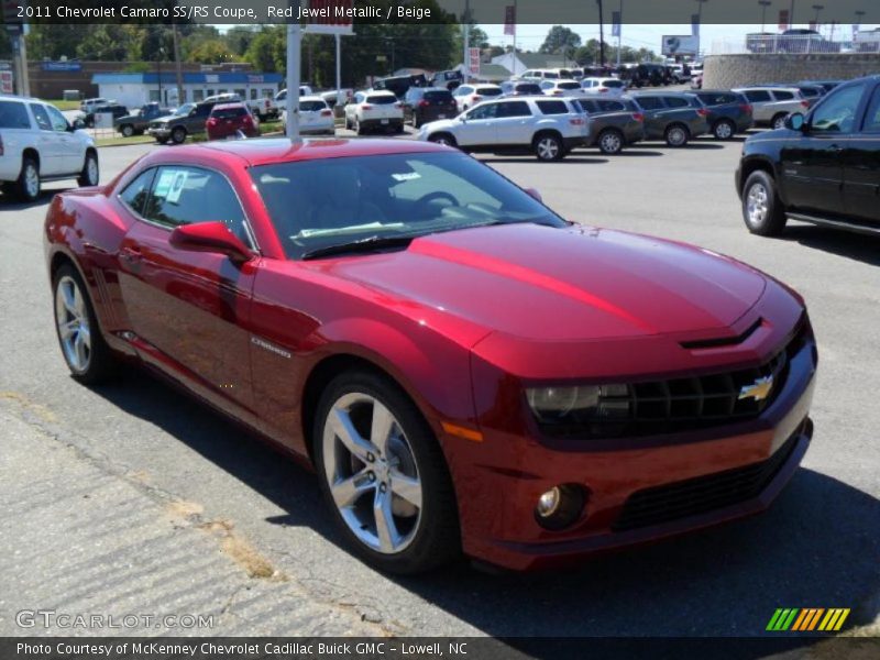 Red Jewel Metallic / Beige 2011 Chevrolet Camaro SS/RS Coupe