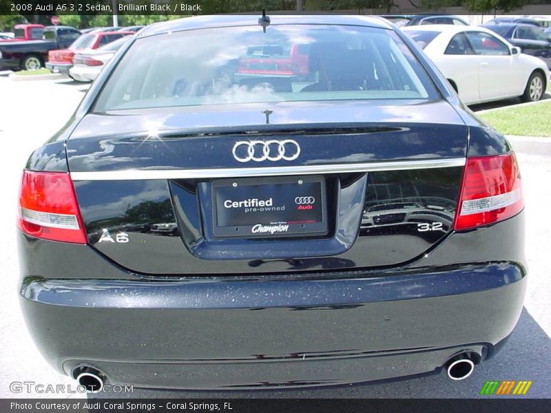 Brilliant Black / Black 2008 Audi A6 3.2 Sedan