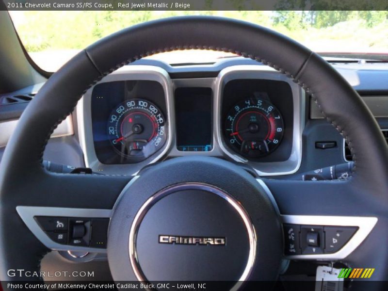 Red Jewel Metallic / Beige 2011 Chevrolet Camaro SS/RS Coupe