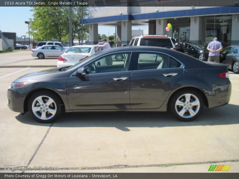 Grigio Metallic / Taupe 2010 Acura TSX Sedan