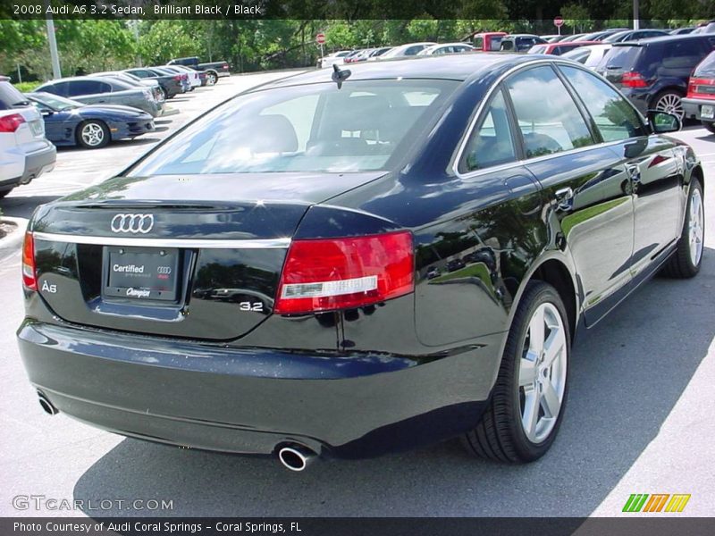 Brilliant Black / Black 2008 Audi A6 3.2 Sedan