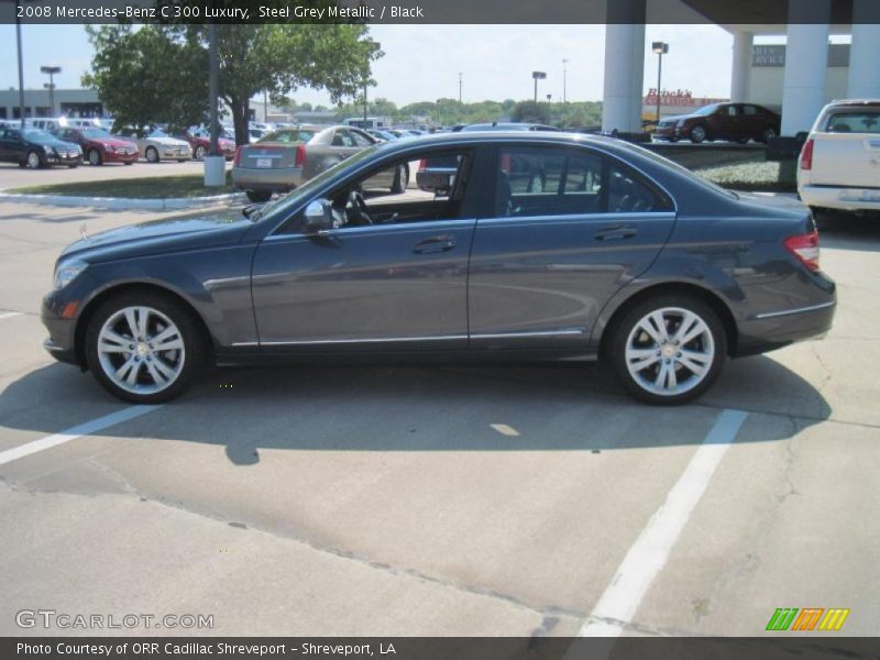 Steel Grey Metallic / Black 2008 Mercedes-Benz C 300 Luxury
