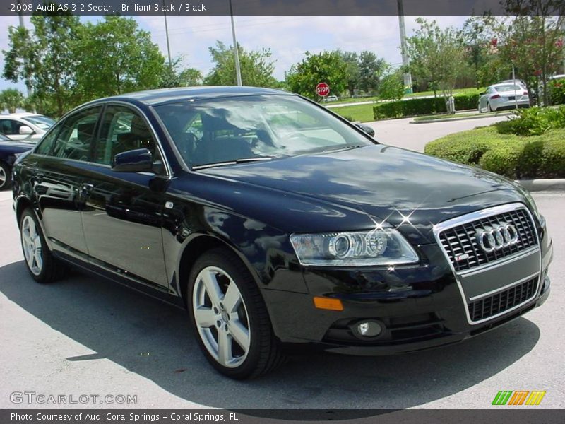 Brilliant Black / Black 2008 Audi A6 3.2 Sedan
