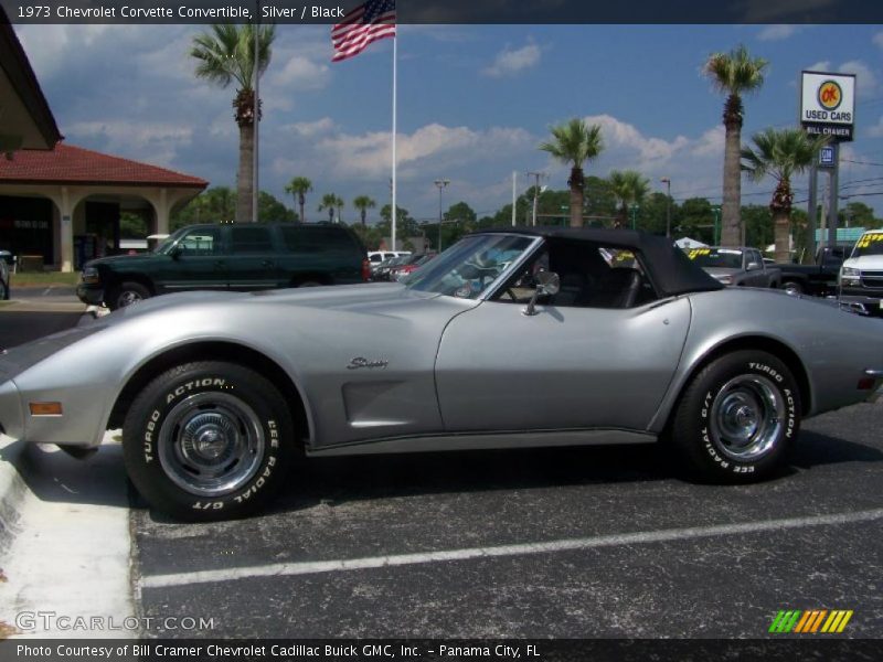 Silver / Black 1973 Chevrolet Corvette Convertible
