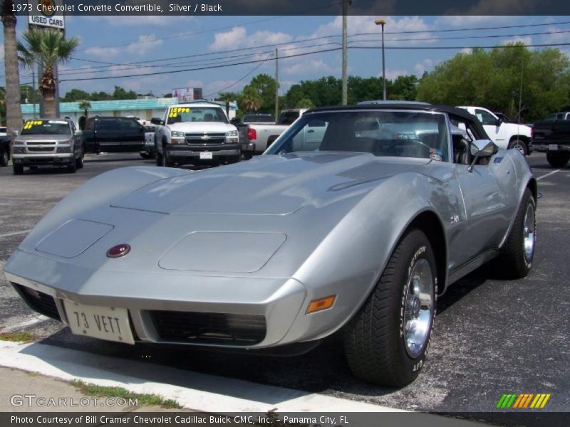 Silver / Black 1973 Chevrolet Corvette Convertible