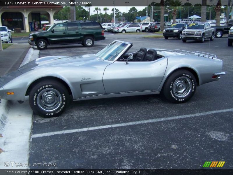 Silver / Black 1973 Chevrolet Corvette Convertible
