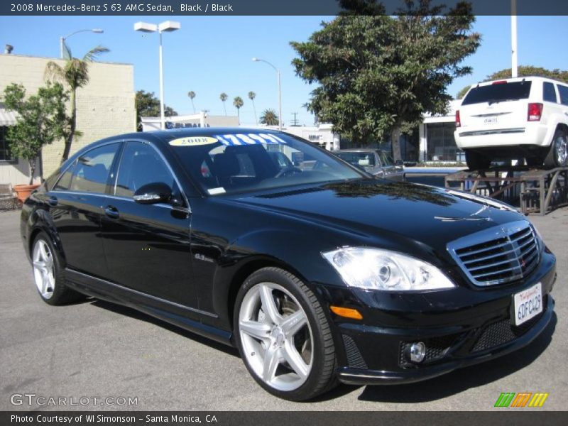 Black / Black 2008 Mercedes-Benz S 63 AMG Sedan