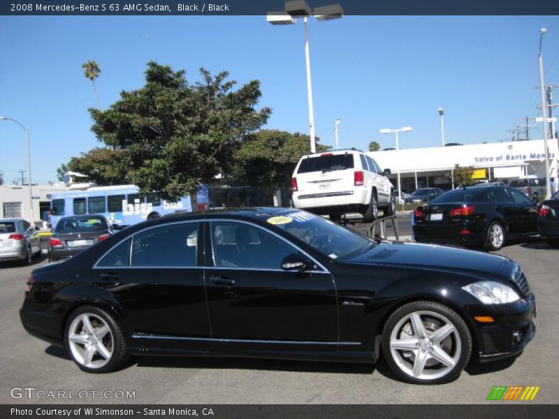 Black / Black 2008 Mercedes-Benz S 63 AMG Sedan