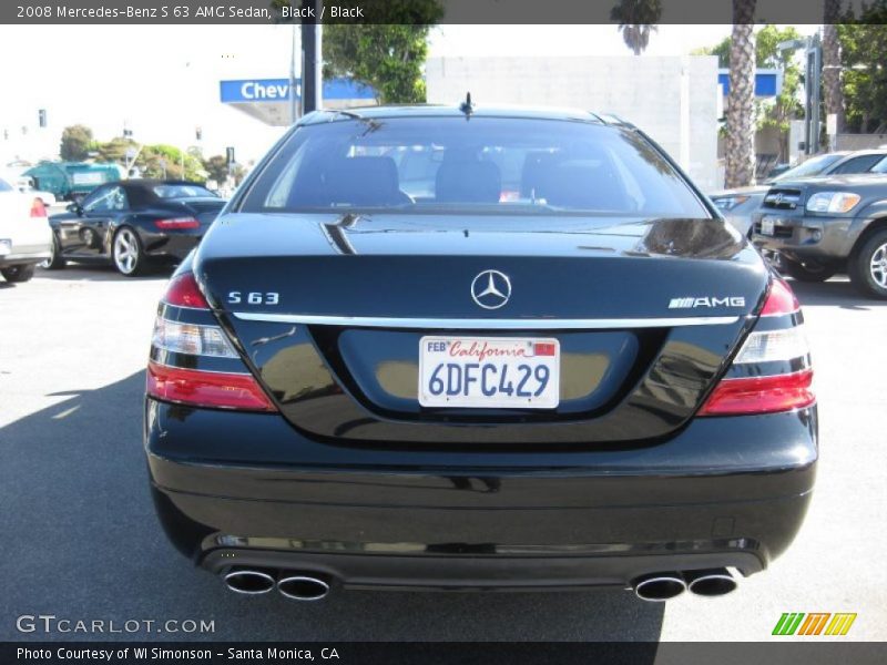 Black / Black 2008 Mercedes-Benz S 63 AMG Sedan