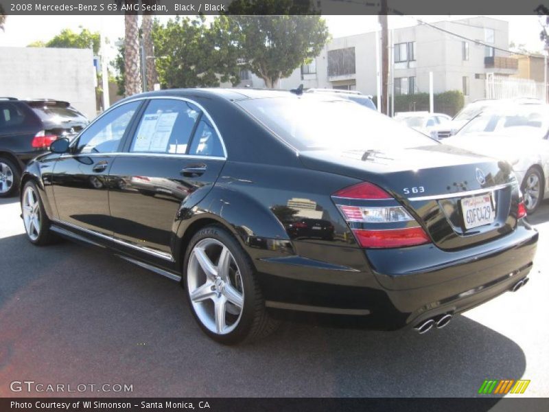 Black / Black 2008 Mercedes-Benz S 63 AMG Sedan