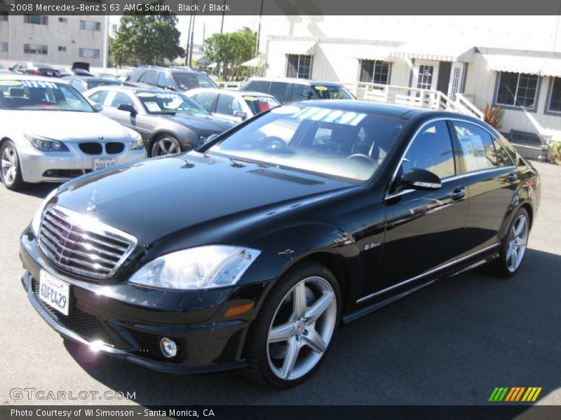 Black / Black 2008 Mercedes-Benz S 63 AMG Sedan