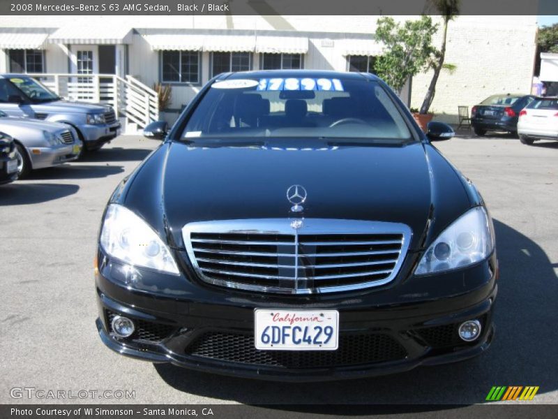 Black / Black 2008 Mercedes-Benz S 63 AMG Sedan
