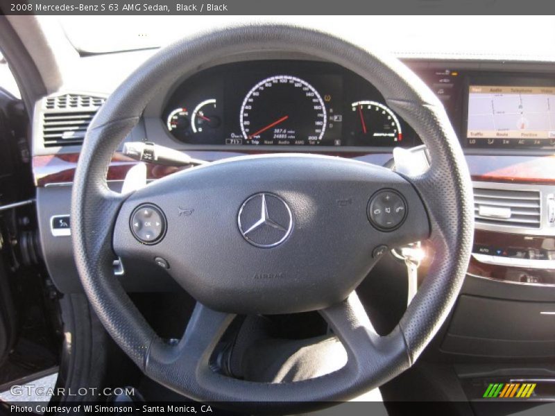 Black / Black 2008 Mercedes-Benz S 63 AMG Sedan