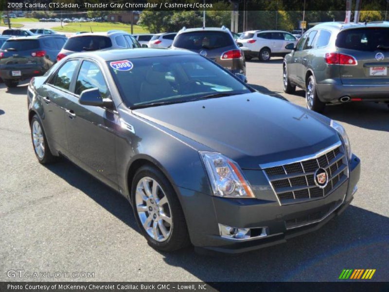 Thunder Gray Chromaflair / Cashmere/Cocoa 2008 Cadillac CTS Sedan
