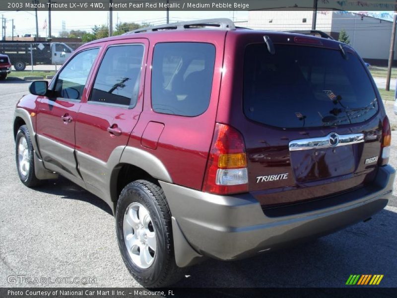 Merlot Pearl Red Metallic / Medium Pebble Beige 2003 Mazda Tribute LX-V6 4WD