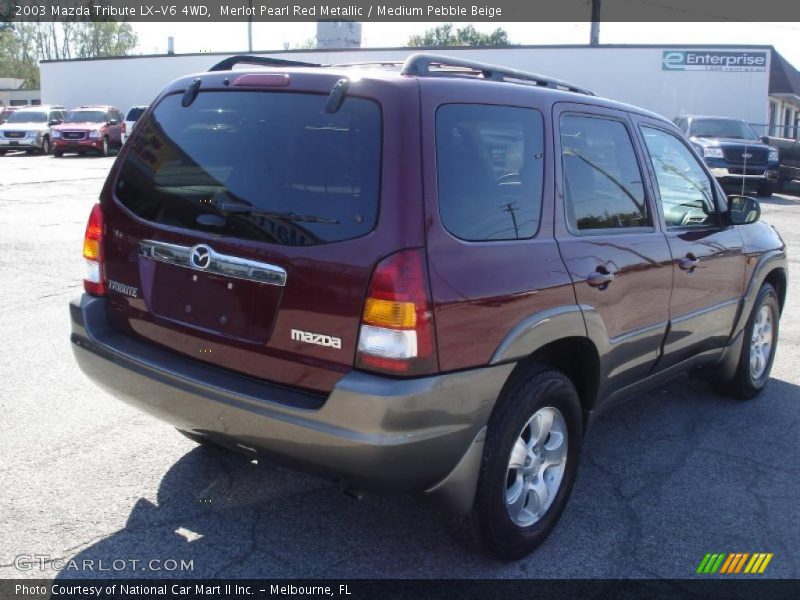 Merlot Pearl Red Metallic / Medium Pebble Beige 2003 Mazda Tribute LX-V6 4WD