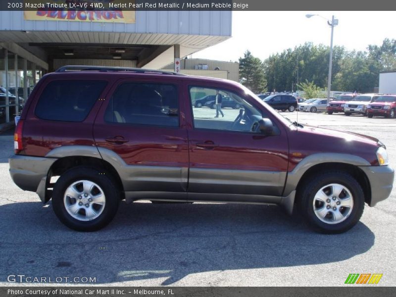 Merlot Pearl Red Metallic / Medium Pebble Beige 2003 Mazda Tribute LX-V6 4WD