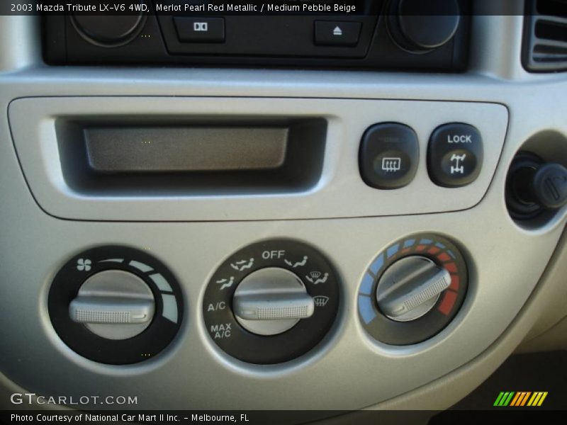 Merlot Pearl Red Metallic / Medium Pebble Beige 2003 Mazda Tribute LX-V6 4WD