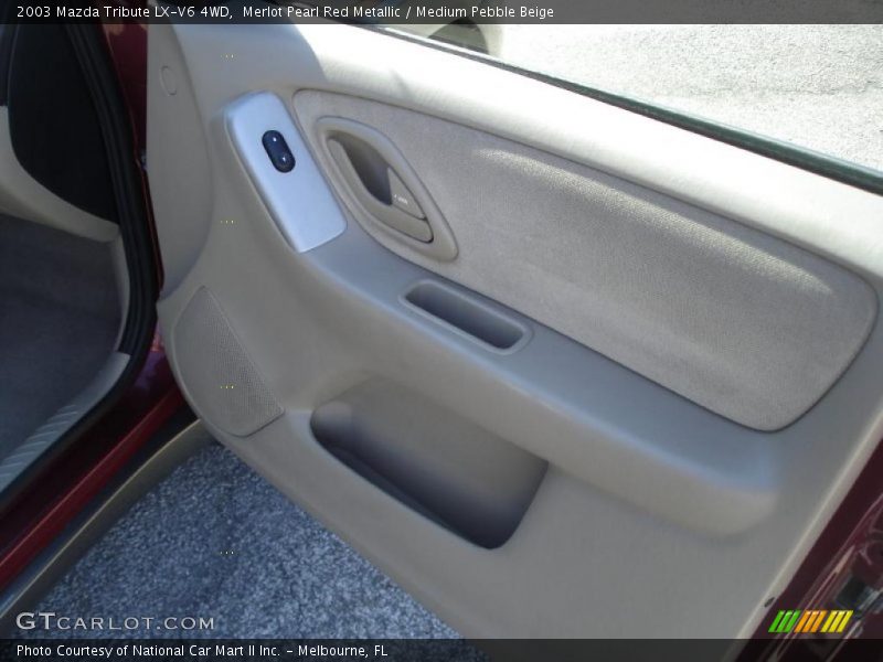 Merlot Pearl Red Metallic / Medium Pebble Beige 2003 Mazda Tribute LX-V6 4WD