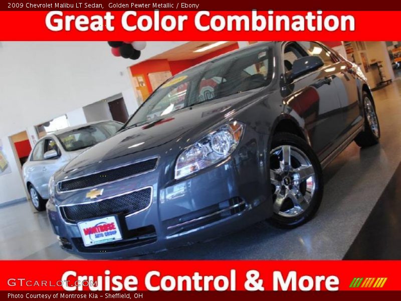 Golden Pewter Metallic / Ebony 2009 Chevrolet Malibu LT Sedan