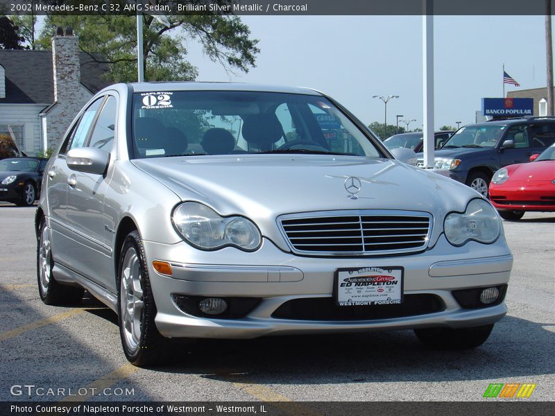 Brilliant Silver Metallic / Charcoal 2002 Mercedes-Benz C 32 AMG Sedan