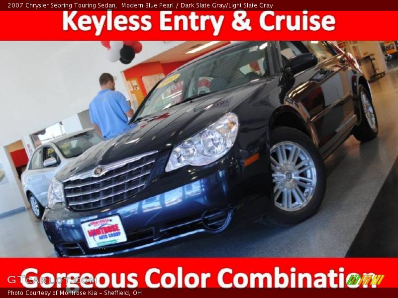 Modern Blue Pearl / Dark Slate Gray/Light Slate Gray 2007 Chrysler Sebring Touring Sedan