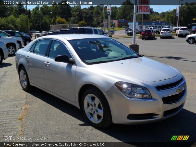 Silver Ice Metallic / Titanium 2010 Chevrolet Malibu LS Sedan