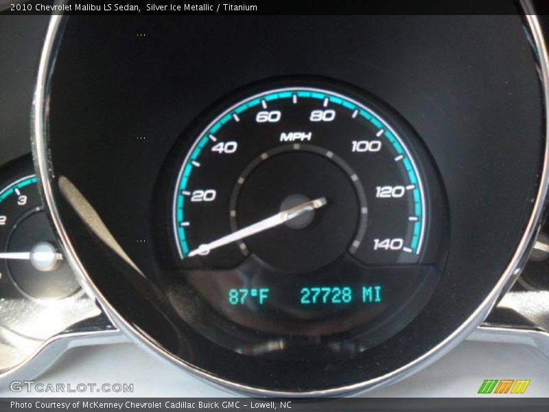 Silver Ice Metallic / Titanium 2010 Chevrolet Malibu LS Sedan
