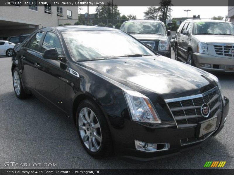 Black Raven / Cashmere/Cocoa 2008 Cadillac CTS Sedan