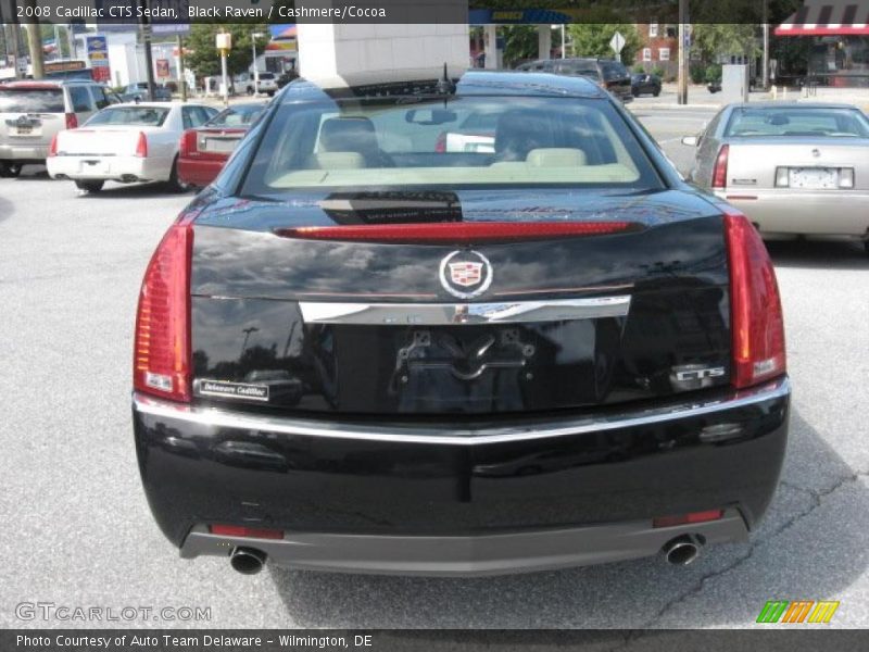 Black Raven / Cashmere/Cocoa 2008 Cadillac CTS Sedan