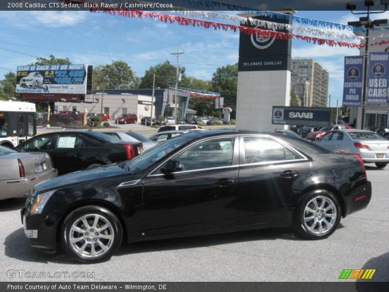 Black Raven / Cashmere/Cocoa 2008 Cadillac CTS Sedan