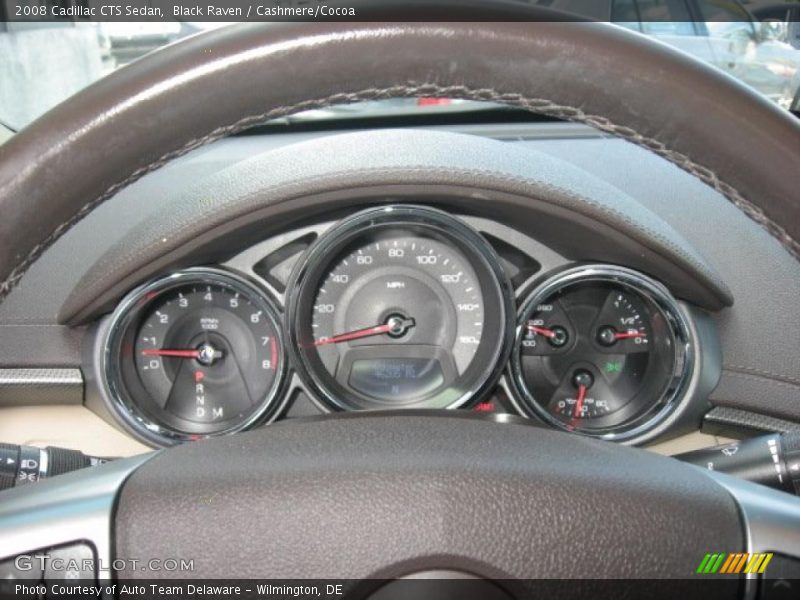 Black Raven / Cashmere/Cocoa 2008 Cadillac CTS Sedan