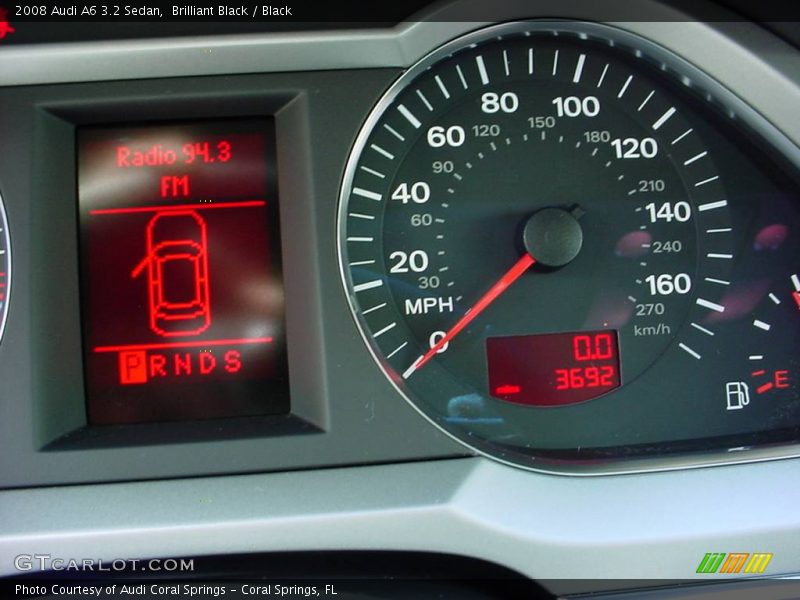 Brilliant Black / Black 2008 Audi A6 3.2 Sedan