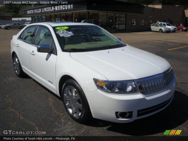 Oxford White / Sand 2007 Lincoln MKZ Sedan