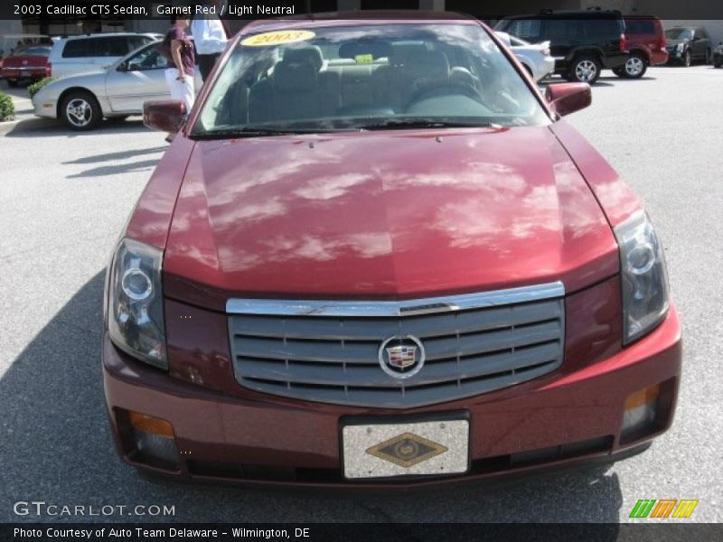 Garnet Red / Light Neutral 2003 Cadillac CTS Sedan