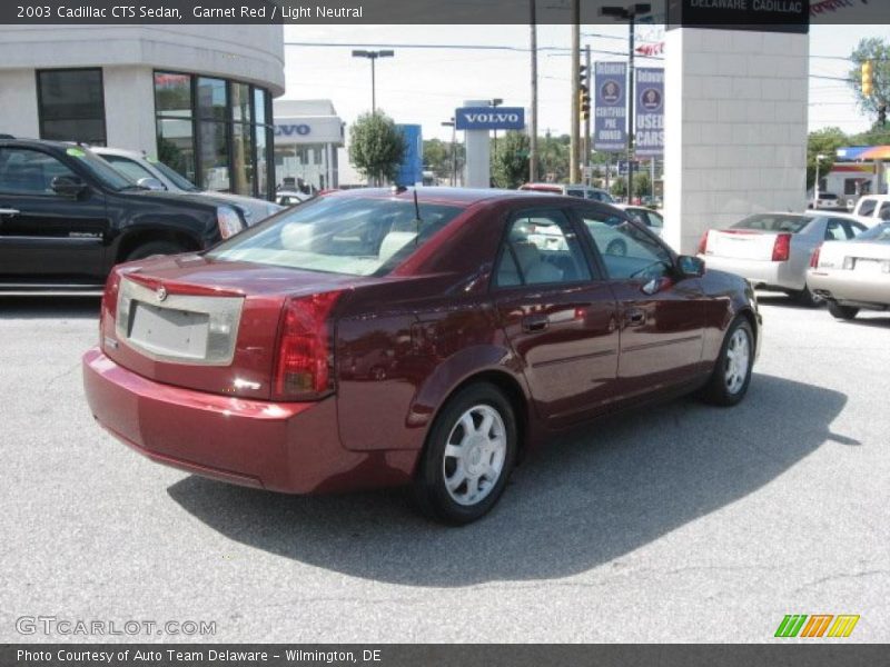 Garnet Red / Light Neutral 2003 Cadillac CTS Sedan