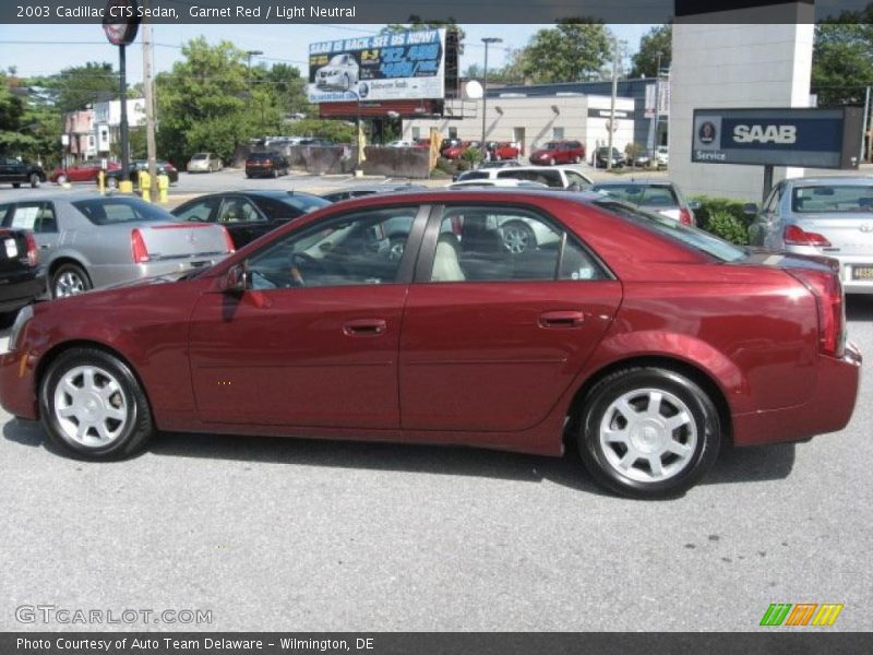 Garnet Red / Light Neutral 2003 Cadillac CTS Sedan