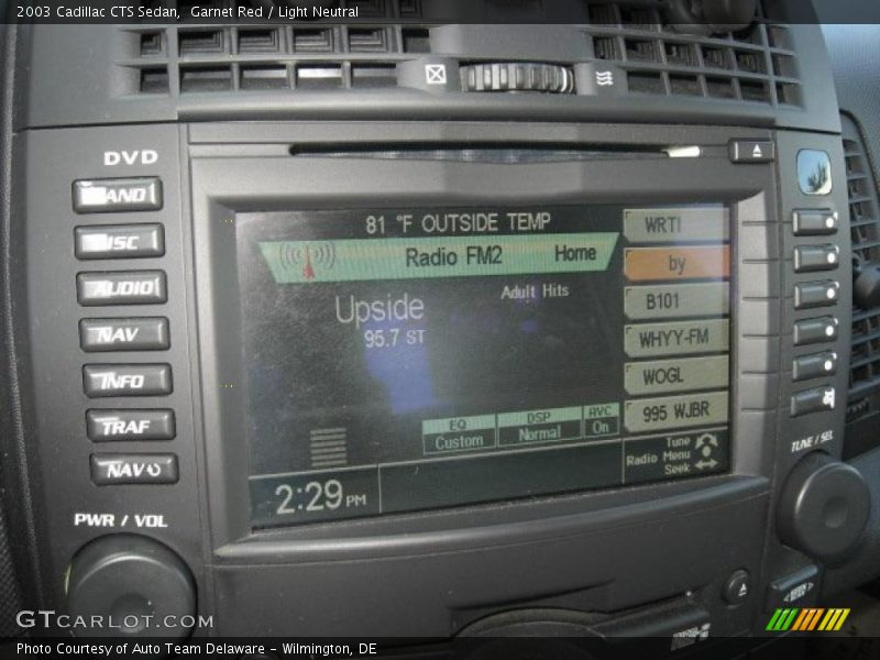 Garnet Red / Light Neutral 2003 Cadillac CTS Sedan