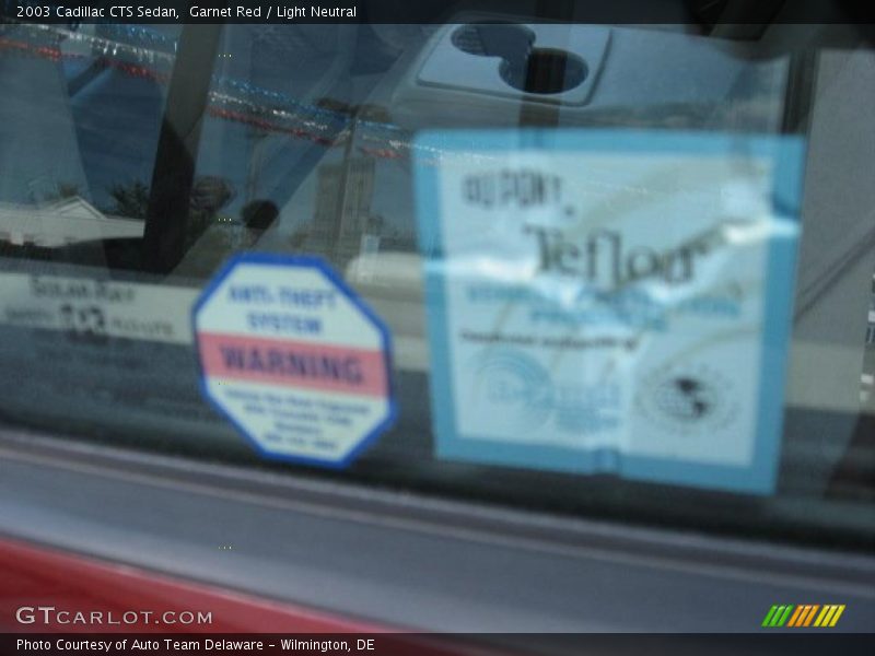 Garnet Red / Light Neutral 2003 Cadillac CTS Sedan
