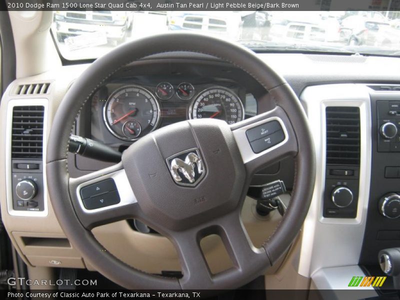 Austin Tan Pearl / Light Pebble Beige/Bark Brown 2010 Dodge Ram 1500 Lone Star Quad Cab 4x4