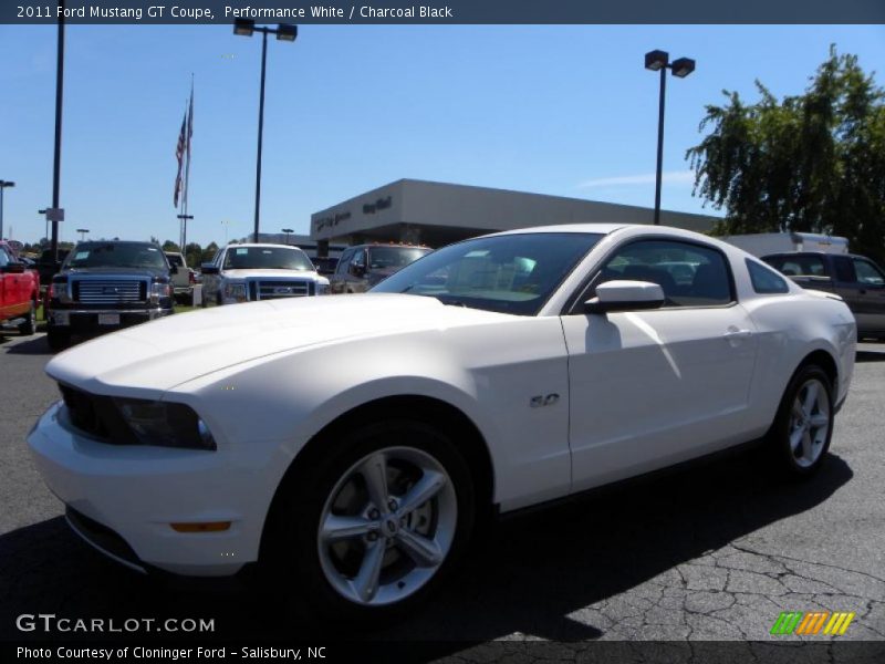 Performance White / Charcoal Black 2011 Ford Mustang GT Coupe