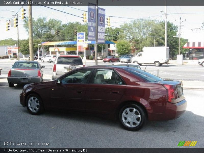 Garnet Red / Light Neutral 2003 Cadillac CTS Sedan