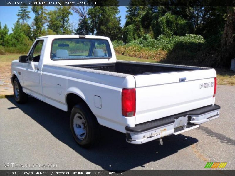 Oxford White / Blue 1993 Ford F150 XL Regular Cab