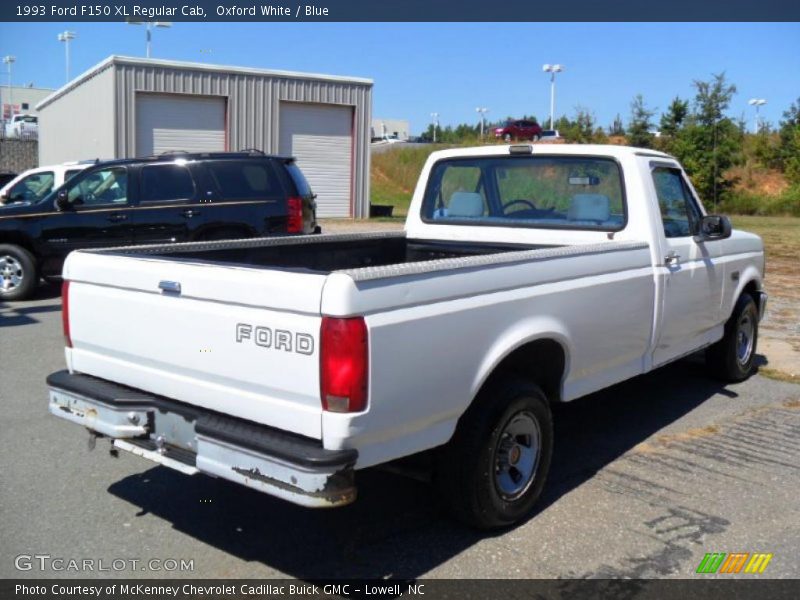 Oxford White / Blue 1993 Ford F150 XL Regular Cab